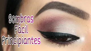 TUTORIAL DE SOMBRAS PARA PRINCIPIANTES | SOMBRAS SENCILLAS PARA OJOS, LES EXPLICO PASO A PASO 👀😍