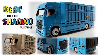 Cara membuat truk shagino dari kardus bekas_miniatur truk hino 500