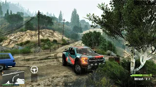 GTA 5 Ford Raptor F150 Off-roading - Steering Wheel Gameplay Video [Logitech G29]