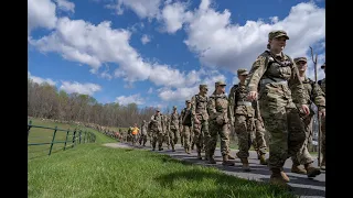 First-year Virginia Tech cadets finish Caldwell March