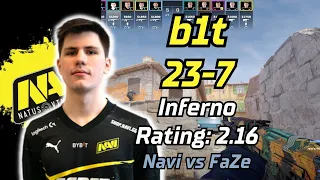 CS2 POV | Navi b1t (23-7) vs FaZe rt:2.16 (Inferno) | PGL CS2 Major Copenhagen 2024