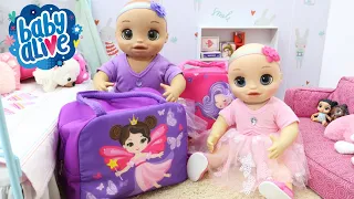 BABY ALIVE GÊMEAS NINA E HANNA VÃO PRA CASA DA VOVÓ