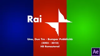 Rai Uno, Due, Tre - Bumper Pubblicità (2003 - 2010) HD Remastered