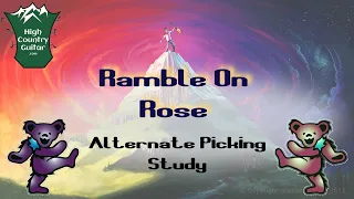 Ramble On Rose - intro lick - Alternate Picking guitar lesson