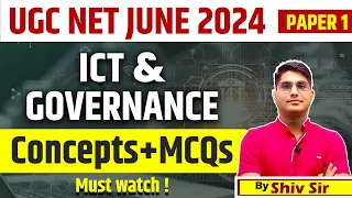 ICT & Governance | UGC NET Exam 2024 | Digital Initiatives | UGC NET / JRF Paper 1 PYQ By Shiv Sir