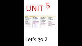 Let's go 2   unit 5