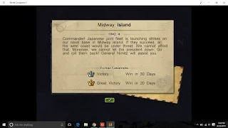 World Conqueror 2 "Midway Islands" Allies Campaign 5 Stars