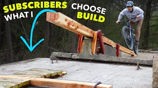 Building a RISKY Skinny Ramp Over an Abandoned Bridge (MTB Trails)