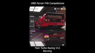 FH5 1989 Ferrari F40 Competizione Twin Turbo Racing V12 Revving EPIC #forzahorizon5 #Shorts