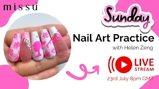 Sunday Nail Art Practice - Barbie Nail Art