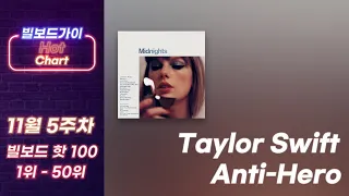 [빌보드차트 핫100]🔥11월 5주차 빌보드차트 HOT 100 Top 1-50｜멜론 차트 x 최신 팝송 노래 모음 Billboardchart