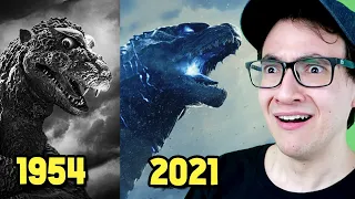 VEJA A INCRÍVEL EVOLUÇÃO DO GODZILLA  1954 - 2021