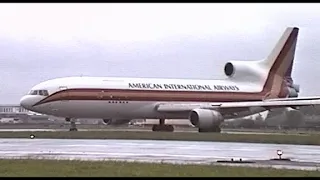 Rare and last TRISTAR L1011  N104CK  departure , Ostend Airport