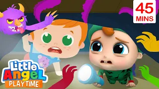 Monsters In The Dark + More | Little Angel Kids Songs & Nursery Rhymes