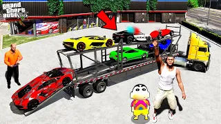 Franklin Delivering TRILLIONAIRE SUPER CARS In GTA 5 | FRANKLIN SHINCHAN & CHOP