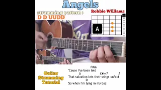 Angels - Robbie Williams guitar chords w/ lyrics & strumming tutorial