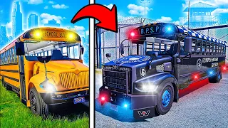 Converting School Bus to PRISON Bus in GTA 5 was WRONG!