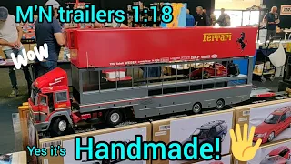 A Diecast Masterpiece. Handmade Iveco Ferrari Truck from MN trailers 1:18 Scale #diecasteurope