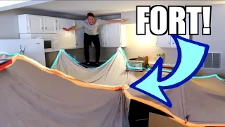 MASSIVE BASEMENT FORT!