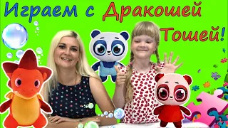 Дракоша Тоша игрушки. Собираем пазлы с Дракошей. Развивающее видео с игрушками - для малышей