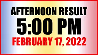 Lotto Result Today 5pm February 17 2022 Swertres Ez2