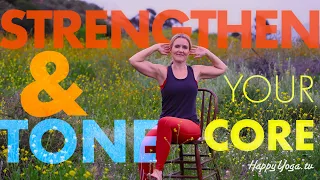 10 Minute Chair Yoga to Strengthen & Tone Your Core