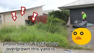 FREE Yard Transformation for the Most Overgrown Yard In The Street #mowinggrass