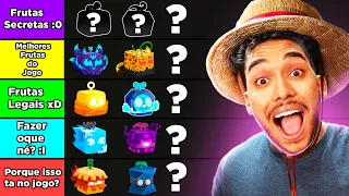 RANQUEANDO AS MELHORES FRUTAS do BLOX FRUITS no Roblox ! (Tier List)