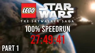 LEGO Star Wars: The Skywalker Saga 100% Speedrun in 27:49:41 [PART 1/3]