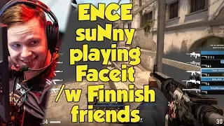 ENCE suNny playing Faceit with Finnish friends | CSGO | POV