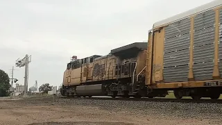 NB Union Pacific Autoracks Train With Solo Engine Leading in Greeley Co! #NorthernColoradoRailfan