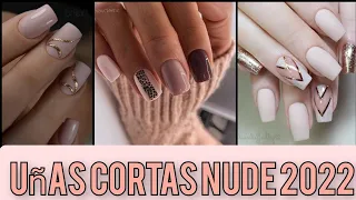 DISEÑOS DE UÑAS CORTAS COLOR NUDE 2022 #UÑASCORTAS #DISEÑOSDEUÑAS #UÑASDECORADAS #TRENDSNAILSSHORTS