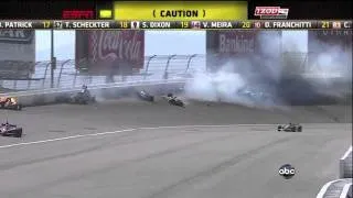 ★TRAGEDY★ Dan Wheldon killed in horrible IndyCar 15 car crash wreck at Las Vegas 2011