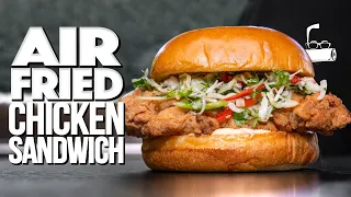 CRISPY AIR FRYER CHICKEN SANDWICH (BETTER THAN DEEP FRIED?) | SAM THE COOKING GUY