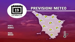 Previsioni meteo per lunedì 19 gennaio 2015