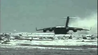 Dispatches from Antarctica: C-17 Landing near McMurdo Station