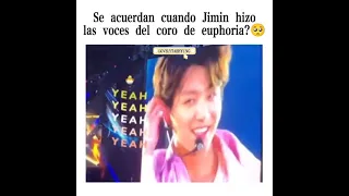 Jimin haciendo el Coro de Euphoria en Concierto