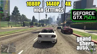 GTA V in 2024 on GTX 750TI 2GB  | Benchmark test | i5 3470 3.20ghz + 8GB Ram + 1080p