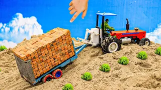 Bricks Loading Tractor Trolley Stuck On Mountain |@NiceCreator2