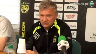 Trener GKS Jastrzębie Jarosław Skrobacz po meczu z Radomiakiem (10.08.2016)