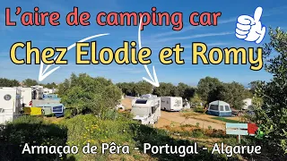 L'Aire de camping car Chez Elodie et Romy au Portugal en Algarve