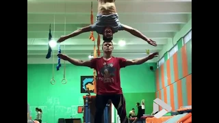Head on head balancing act || Viral Video UK