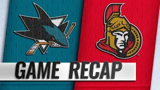 Six different Senators score in 6-2 rout of Sharks