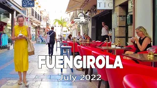 Fuengirola Spain Walking Tour in July 2022, Malaga Costa del Sol [4K]