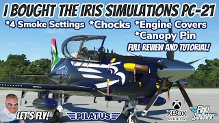 The Iris Simulations PC-21! Full Tutorial And Review | Smoke | Covers | Microsoft Flight Simulator