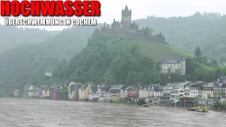 [HOCHWASSER IN COCHEM!] - Mosel trat über die Ufer & überschwemmte Teile der Stadt - 18.05.2024 -