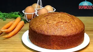 Cómo hacer el mejor y más fácil BIZCOCHO DE ZANAHORIAS O CARROT CAKE - Recetas - Loli Domínguez