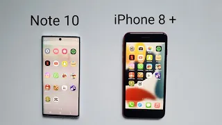 Samsung galaxy Note 10 vs iPhone 8 plus speed test