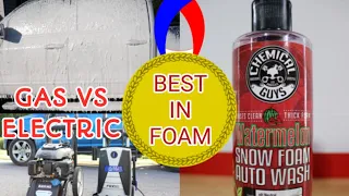 Chemical guys watermelon snow foam. Gas vs electric pressure washer challenge