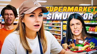 СНОВА РАБОТАЮ НА КАССЕ И ЭТО КОШМАР! // SUPERMARKET SIMULATOR